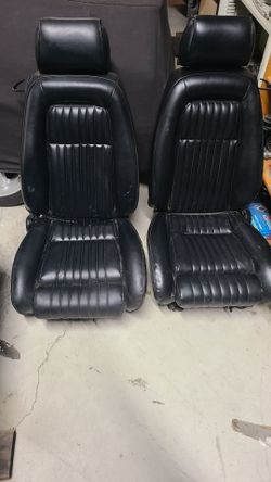 MUSTANG FOXBODY Black Leather Front Seats 79-93