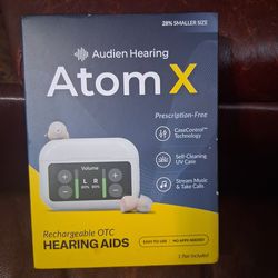 Atom x otc hearing aids new Touchscreen.rechargable.uv Cleaning Case