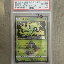 PSA 10 Celebi Prism Star #15 Pokemon Japanese Super-Burst Impact