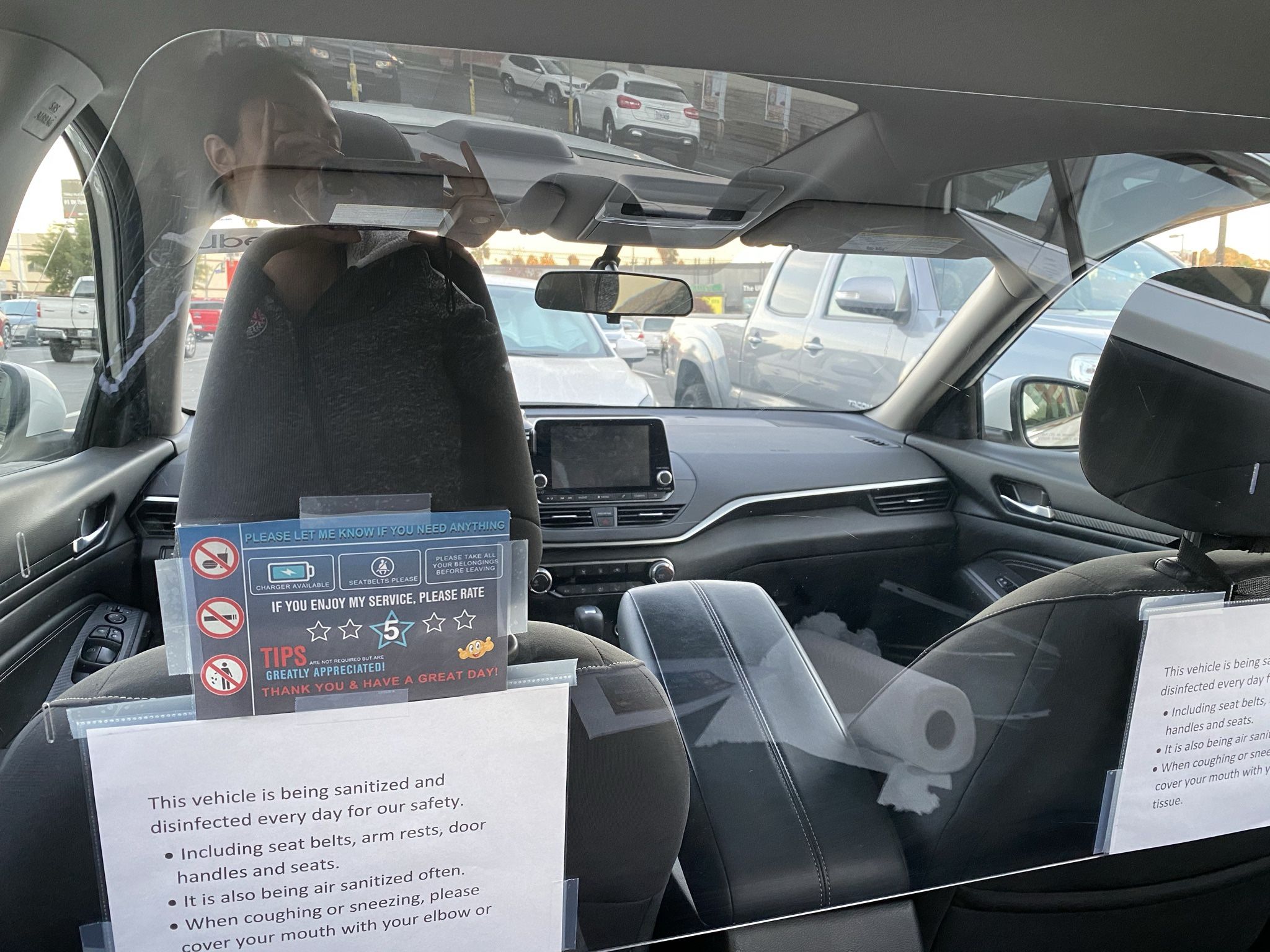 Uber/Lyft/Rideshare Safety Partition