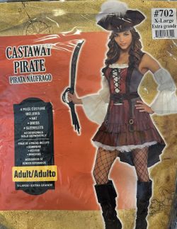 Womens XL(14-16) Castaway Pirate Costume