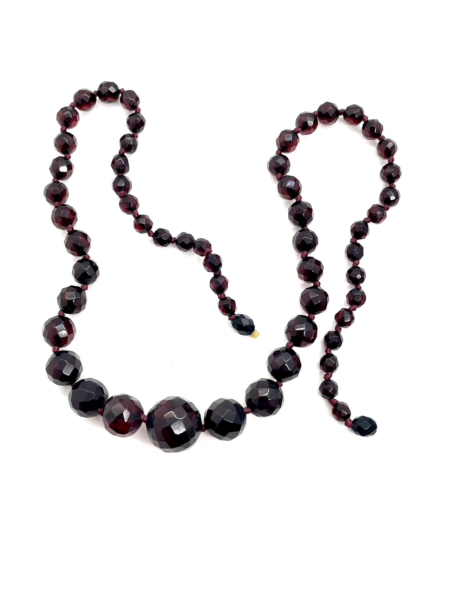 Antique Cherry Amber Bakelite Necklace