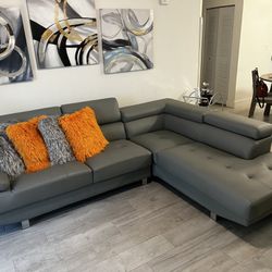 Sofá Gris Sectional 