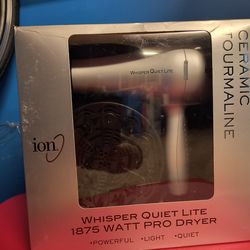 Ion whisper quiet blow-dryer
