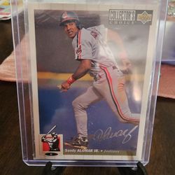Sandy Alomar Jr '94 Upper Deck Collectors Choice Silver Scrip Parallel Card 