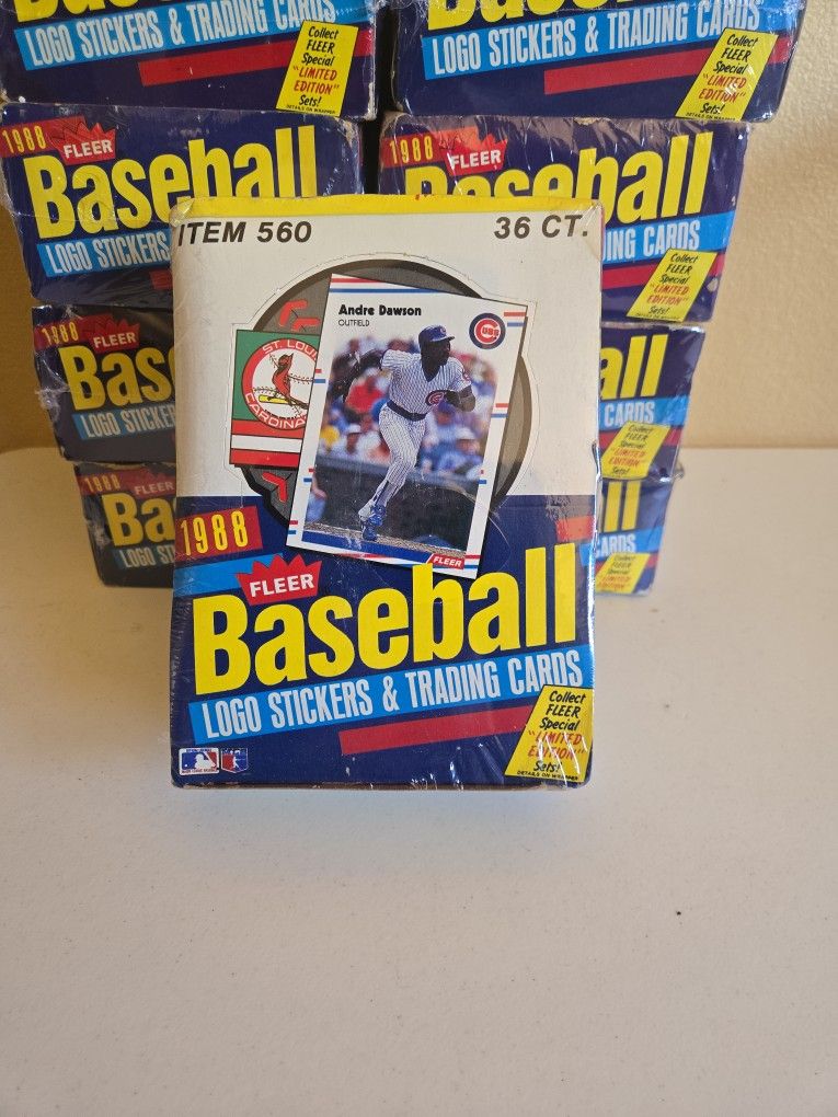 Vintage Baseball Card Wax Pack Boxes