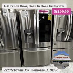 LG French Door, Door In Door Instaview Refrigerator 