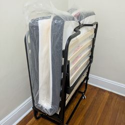 Compact foldable twin-size bed