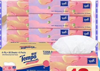 Tempo Peach Facial Tissues 16 Packs