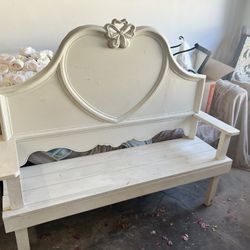White Heart Bench 