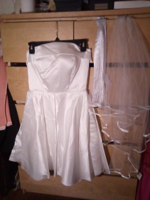 Brand New Wedding Dress Set Bouquet Wedding Dress And All