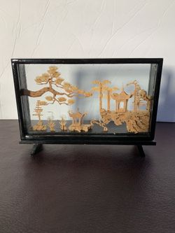 Chinese hand carved Cork Art