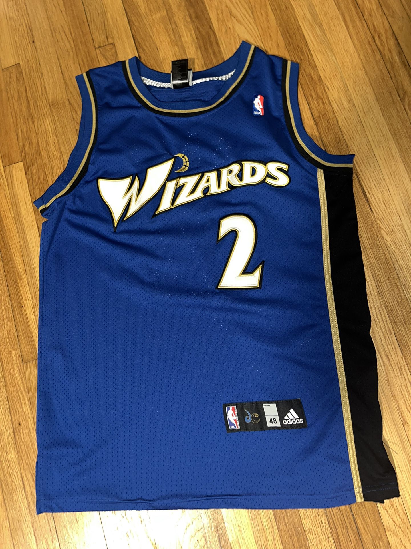 Wall Adidas Jersey Adult Size 50 Blue Black Washington Wizards DC NBA Sewn Mens.