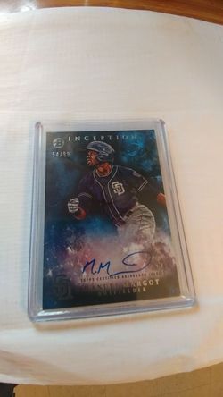 Manuel Margot autographed card