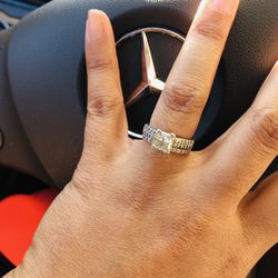 1.49 Carat White Gold Wedding Ring Set With Receipt 