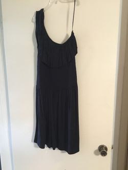 Black one shoulder knit dress