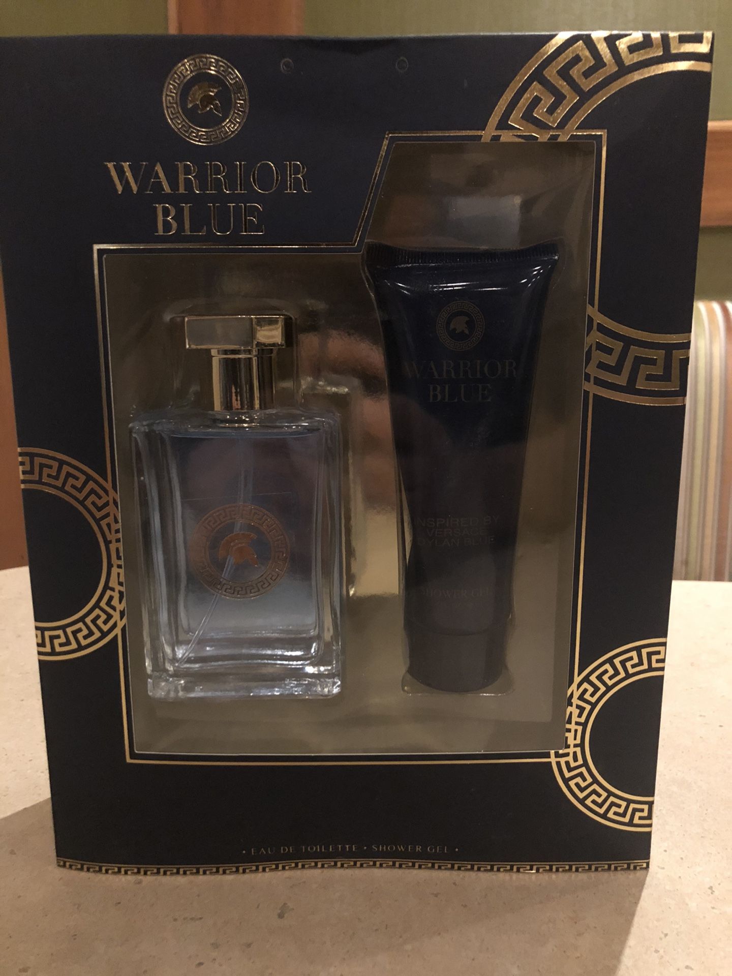 Warrior Blue cologne and shower gel