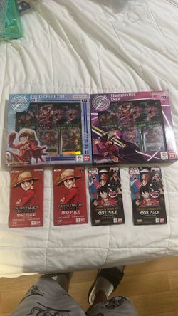 Sealed One Piece Card Game Lot - Illustration Box Vol 3 & 4 + 4 Booster Packs