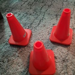 3 Orange Cones 