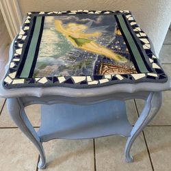 Wooden Tinker Bell table with embellished top