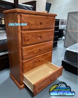 Pinewood oak five drawer dresser new chest cajonera Comoda mueble nuevo