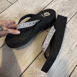 Early 2000s Rhinestone Wedge Sandals