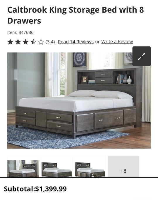 8 DRAWER STORAGE BED KING SIZE