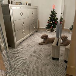 Pewter Dresser & Nightstand SET