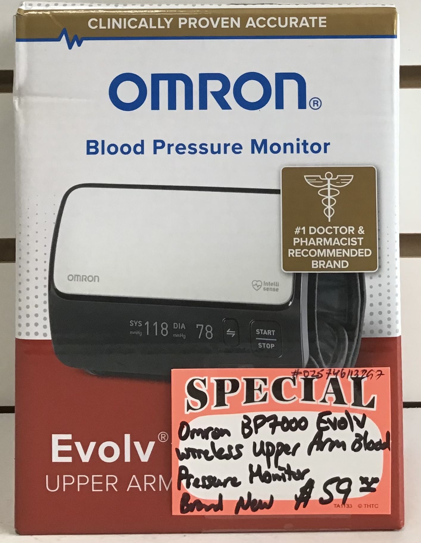 Omron BP7000 Evolv Wireless Upper Arm Blood Pressure Monitor Brand New 