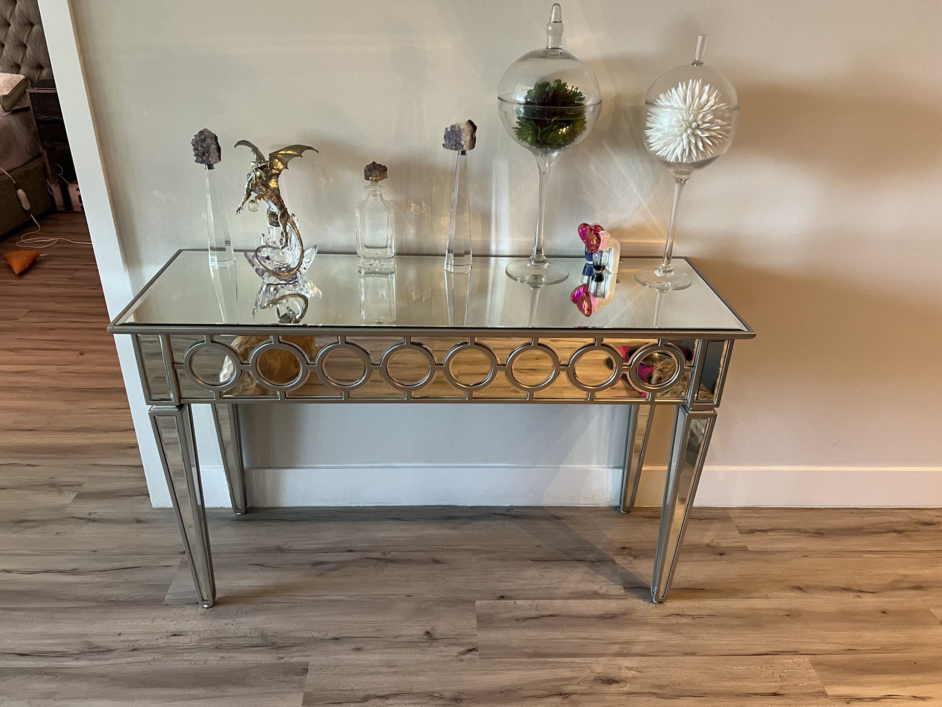 Z Gallerie Sophie  mirrored Console Table