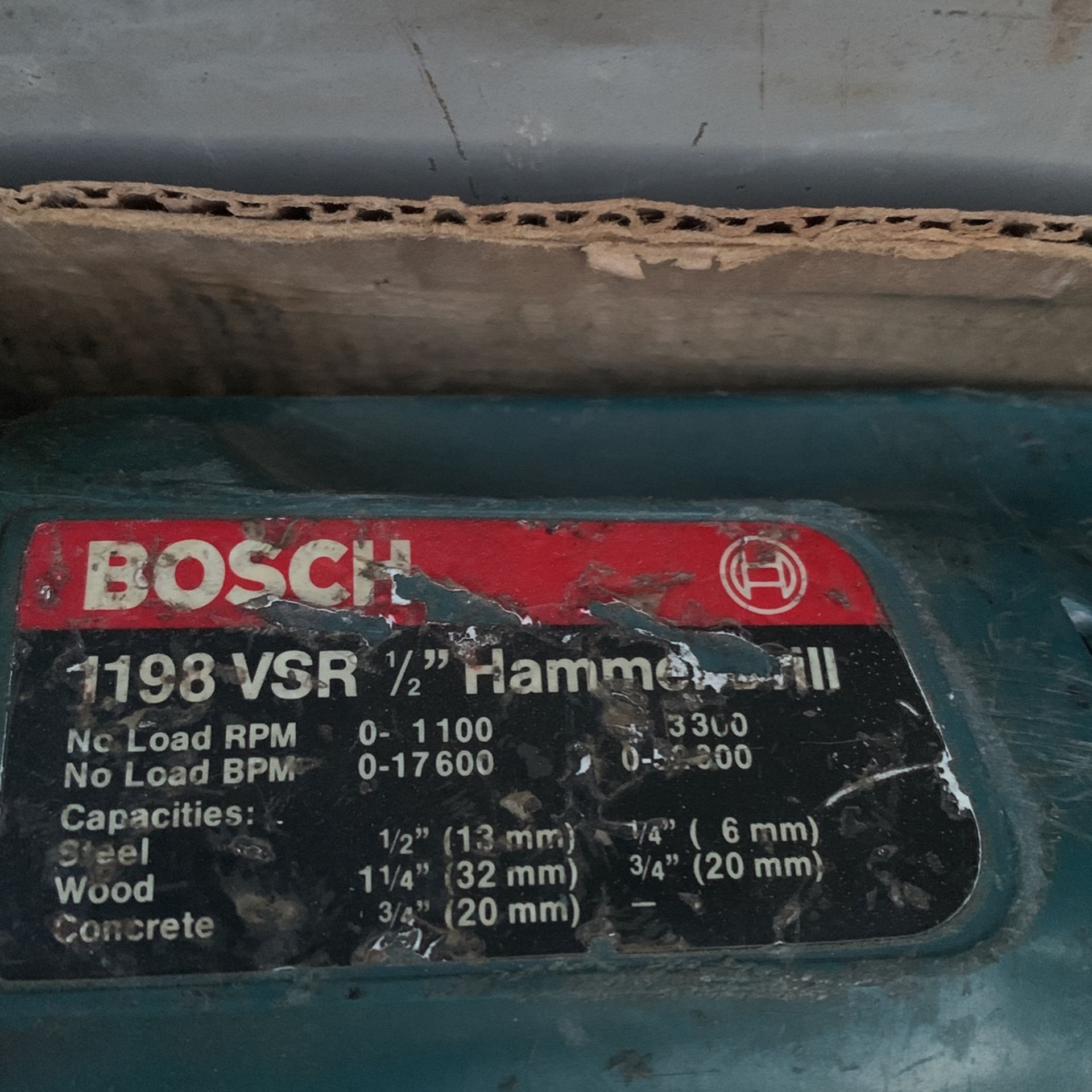 Bosch 1198 Vsr 1 2 Hammer drill for Sale in Covina CA OfferUp