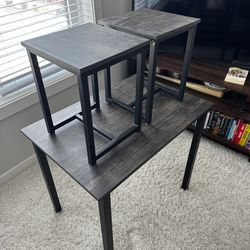 Three piece table or desk