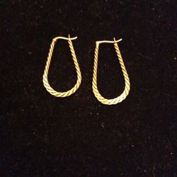 Sterling Silver Hoops Earrings 
