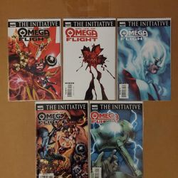 MARVEL COMICS LOT: OMEGA FLIGHT  #1-5 (2007) - OEMING KOLINS