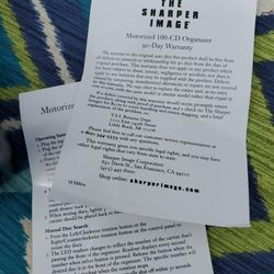 Sharper Image Motorized 100 Cd Organizer Not Used No Box