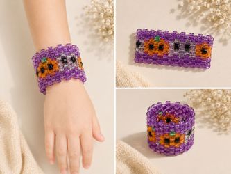 Kandi Halloween Mulit-Stitch Cuff