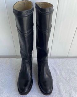 Vintage Women’s FRYE Classic Tall Black Leather Boots - Style: Jane 14L Stitch Size 9