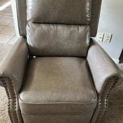Faux Leather Gray Chair