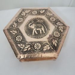 Vintage Metal/wood Trinket Box
