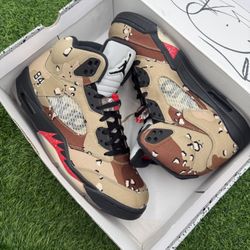 RARE Jordan 5 X Supreme “Desert Camo” Size 11.5