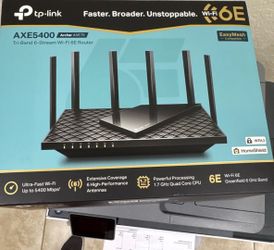 TP-LINK Archer AXE75 AX5400 Tri-Band Wi-Fi 6E Router 5400 Mbps MU-MIMO