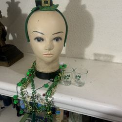 $5 For All St Patricks Day/irish Decor Headband Shot Glasses Etc