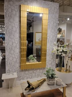 Large gold mirror