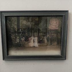 Framed Screen Print on Glass - Vichy Prnt