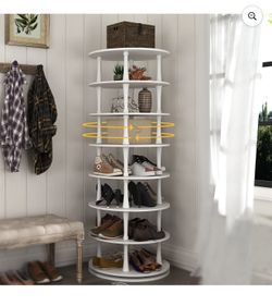 Rotating Shoe Rack Tower 360,Spinning Shoe Rack,7 Tier Lazy Susan