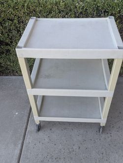 3 Shelf Plastic Medical Cart