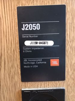 Jbl j2050 hot sale
