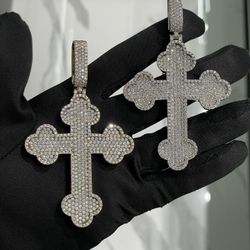 New Custom VVS Moissanite Cross Pendants
