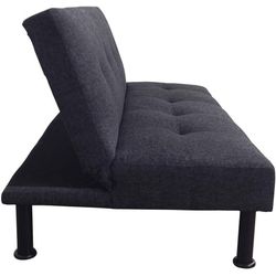 Dark Gray Convertible Futon Sofa Bed