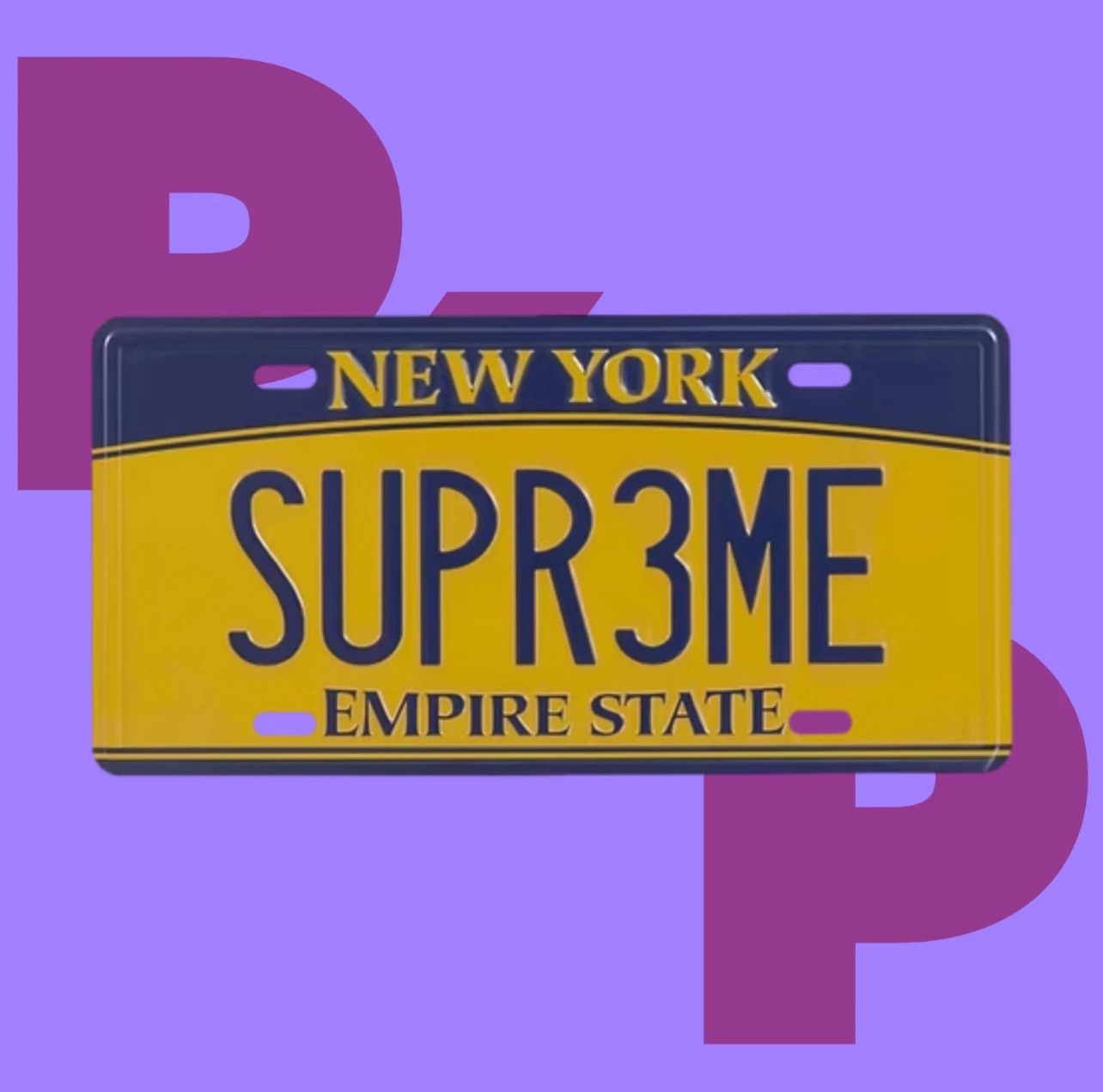 Supreme License Plate